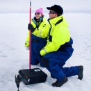 Fotografering på isen (Foto: Veronica Melå, Det kongelige hoff)
